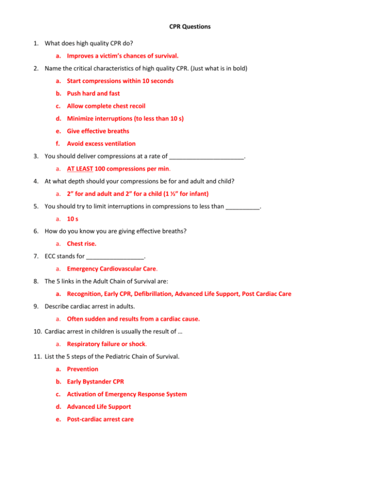 Cpr Answers To 1 70