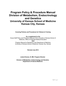 Fellowship Manual - University of Kansas Medical Center