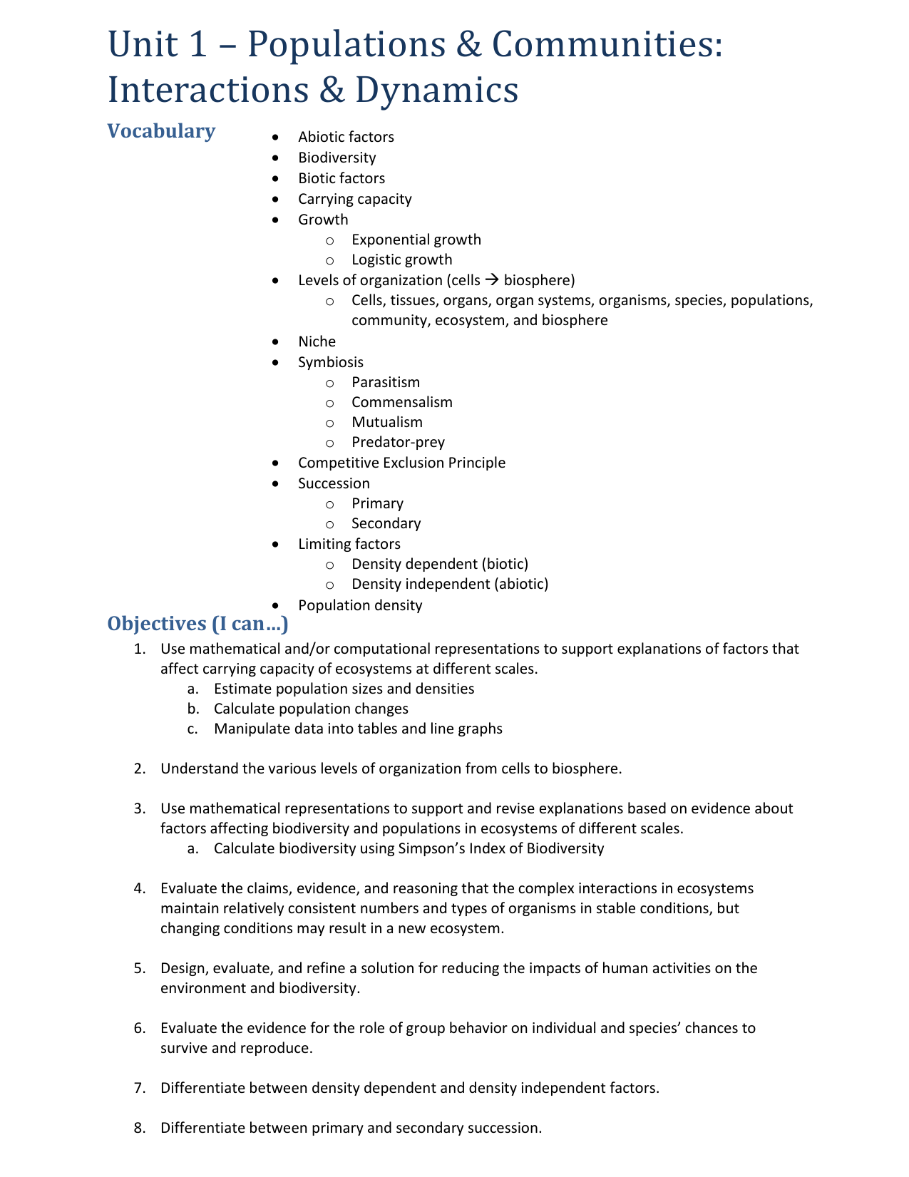 Study Guide for Test 20 Intended For Bill Nye Biodiversity Worksheet Answers