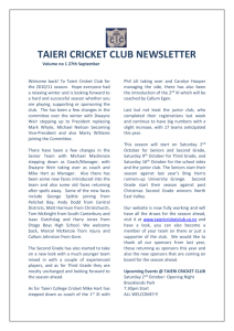TCC Newsletter Vol 1 27th Sept