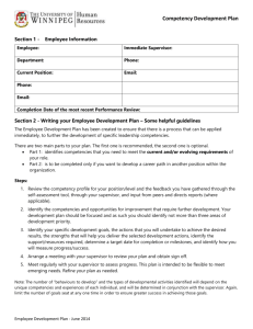 Competency Development Plan