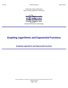 FAL Graphing Logs - Georgia Mathematics Educator Forum