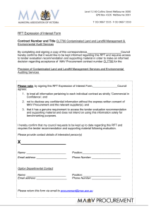 RFT Expression of Interest Form for contaminated land and landfill