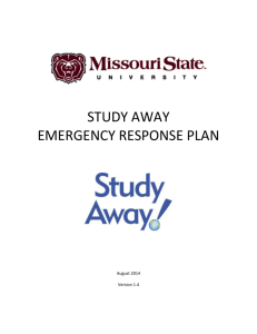 emergency response plan - International Programs