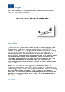 Benchmarking in European Higher Education