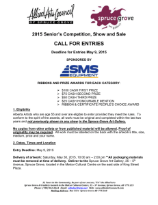 2015 Seniors Show Package - Allied Arts Council of Spruce Grove