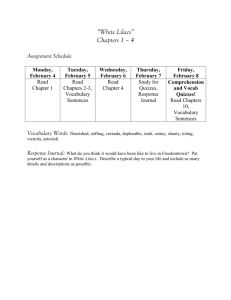 Chapters 1-4 Student Packet, Worksheets, and Quiz