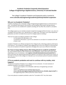 What is Academic Suspension? - University of Colorado Boulder