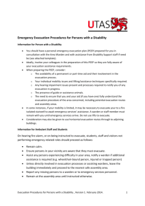 Emergency Evacuation Procedures for Persons with a Disability