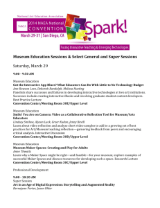 Museum Education Sessions & Select General and Super Sessions