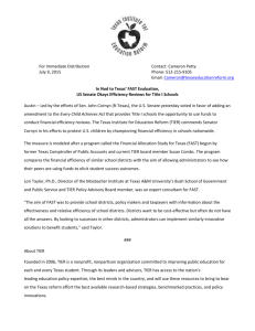 Release - Texas Institute for Education Reform