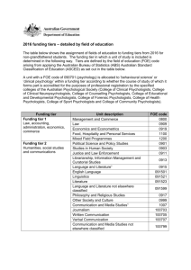 Funding tiers - detailed by Field of Education