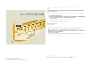 Designing pathways for accelerated learning