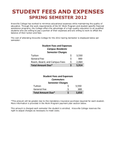 Student Fees Spring 2012