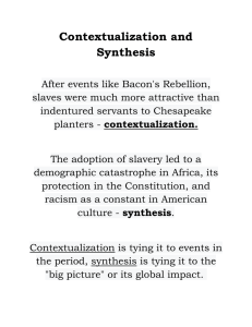 Difference between contextualization and synthesis