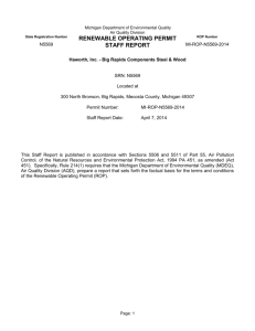 N5569 Staff Report 7-8-14 - Department of Environmental Quality