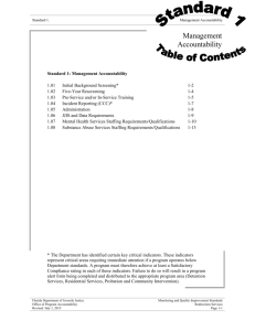 1.07 Mental Health Services Staffing Requirements and Qualifications