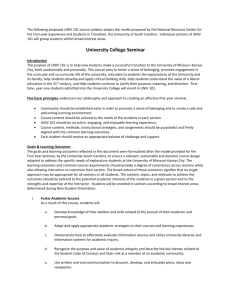 UNIV 101 University College Seminar