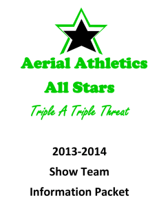 Aerial Athletics All Star Show Team Fees