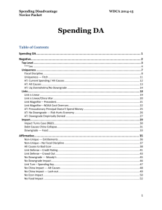 Spending DA - Wisconsin Debate Coaches` Association