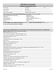 Accommodate Student Information Form