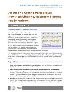 Bathroom Fixture Performance Satisfaction Report