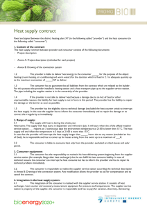 Example heat supply contract