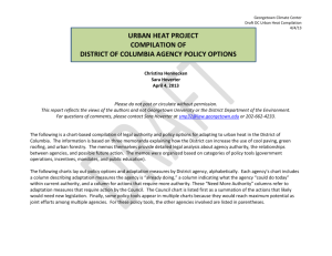 Urban Heat: Compilation of DC Policy Options