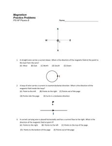 Magnetism Practice Problems