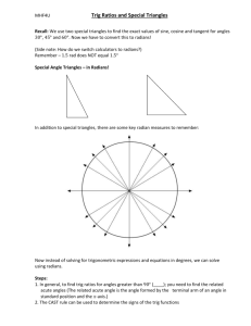 Lesson 2 – Special Angle Triangles