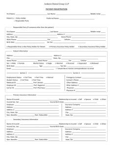 New Patient Registration Packet