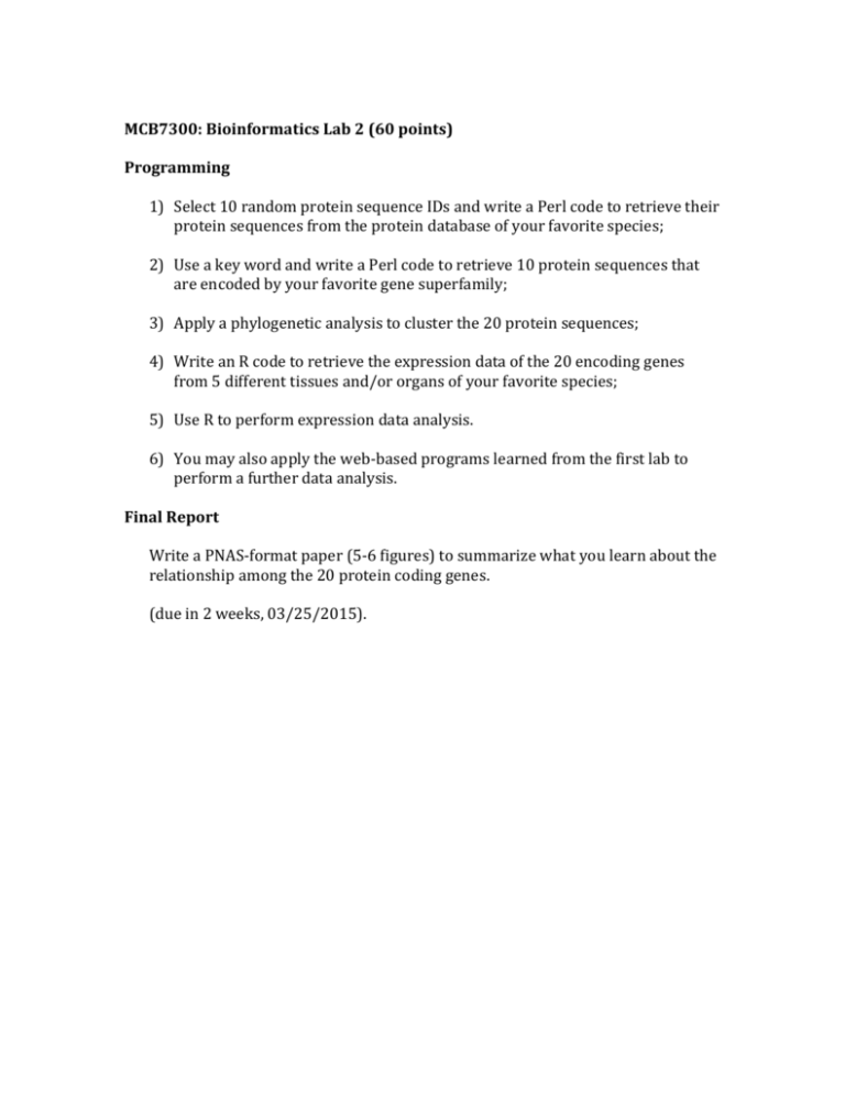 bioinformatics topics for assignment pdf