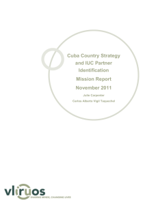 mission report Cuba - VLIR-UOS