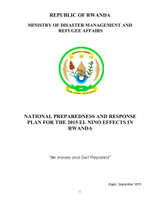 A-National El Nino Preparedness and Response Plan