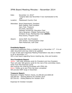 IFMA Board Meeting Minutes November 2014