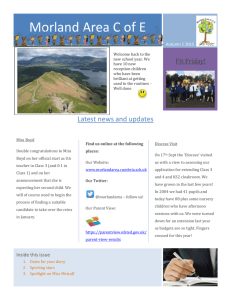 September 2015 Newsletter - Morland Area C of E Primary