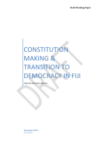 constitution making & transition to democracy in fiji