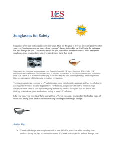 Sunglasses for Safety