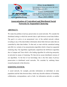 Anonymization of Centralized and Distributed Social Networks by