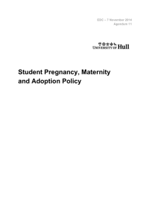 Student Pregnancy, Maternity and Adoption Policy
