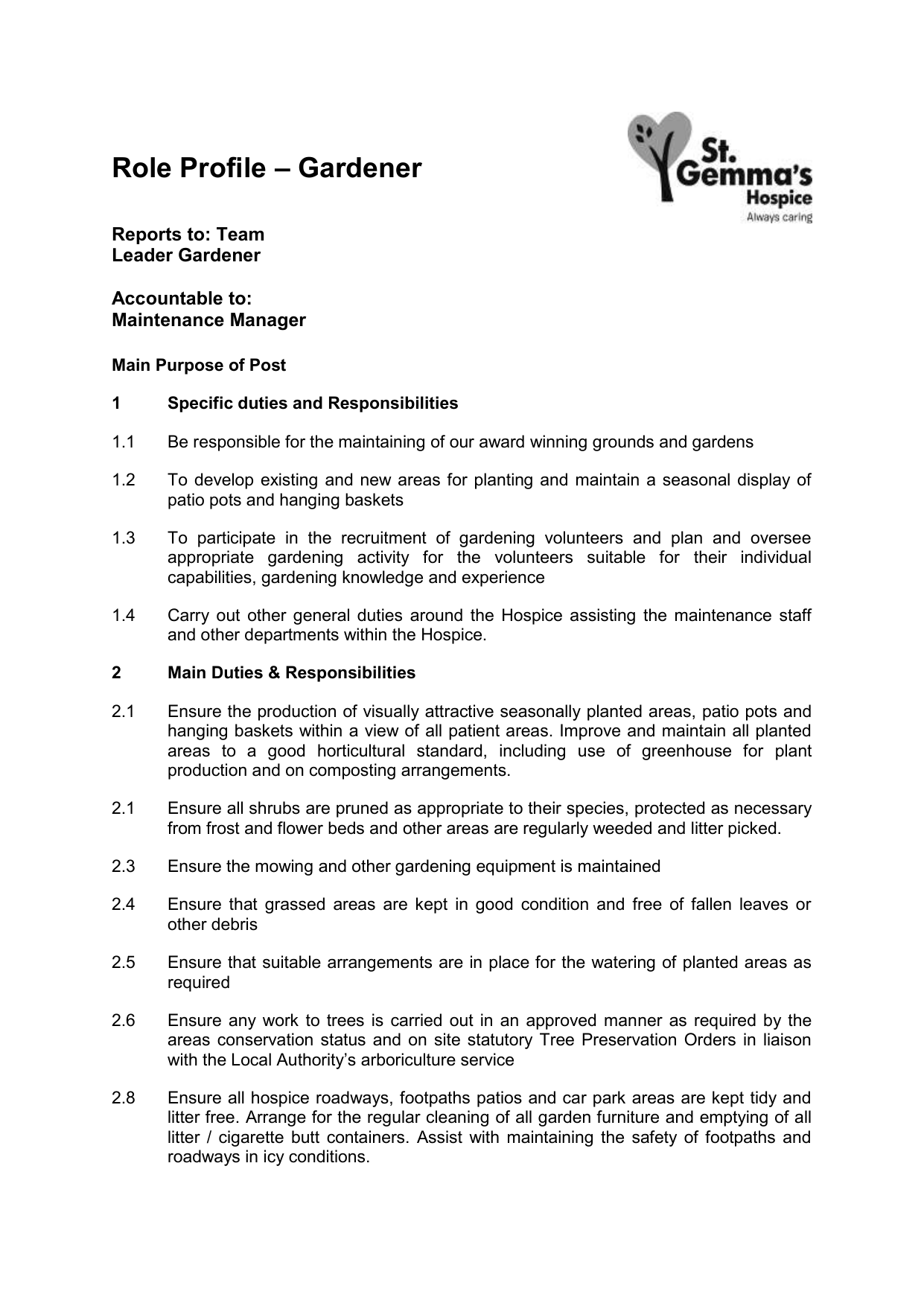 Gardener Duties Responsibilities Fasci Garden