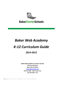 K-12 Curriculum Guide - Baker Charter Schools Home