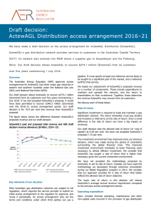 Draft decision - ActewAGL Distribution access arrangement