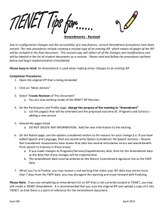 TIENET Tips for...... Amendments - Revised