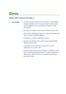 lesson 2 intro to bonding then ionic bonding