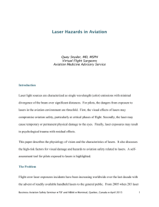 Laser Hazards in Aviation - Flight Safety Foundation