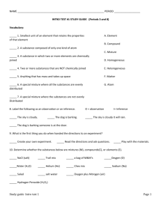 NAME PERIOD INTRO TEST #1 STUDY GUIDE (Periods 3 and 8