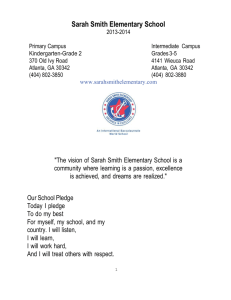 Sarah Smith Elementary Student Handbook 2013-2014