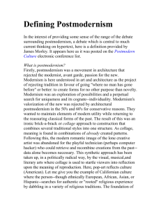 Defining Postmodernism
