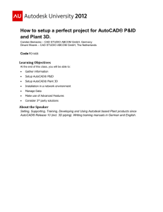 Setup AutoCAD® Plant 3D